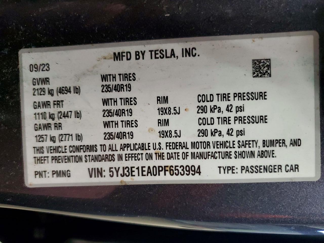 2023 TESLA MODEL 3 photo 12