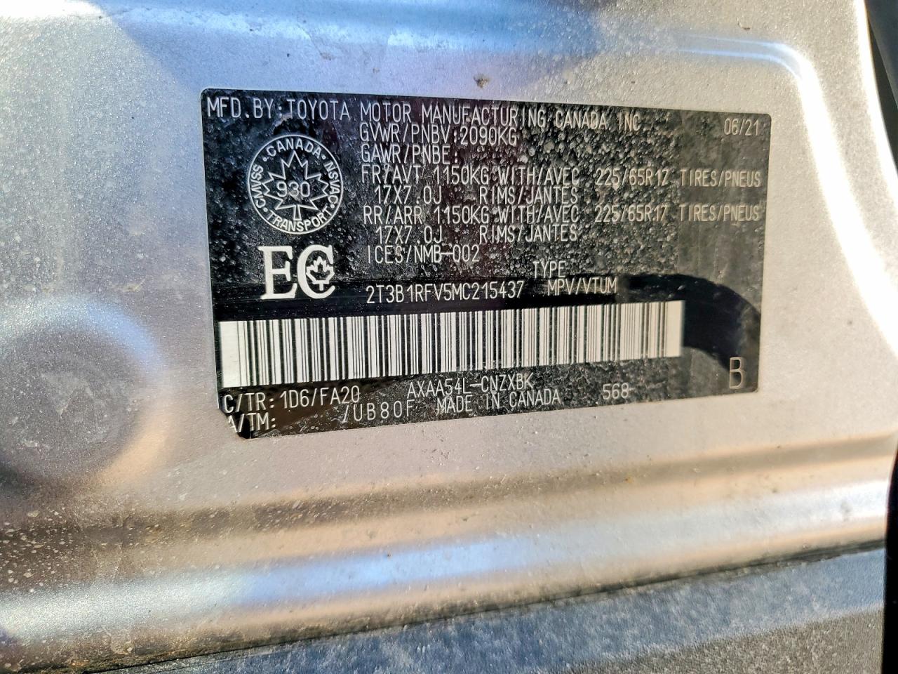 2021 TOYOTA RAV4 LE photo 14
