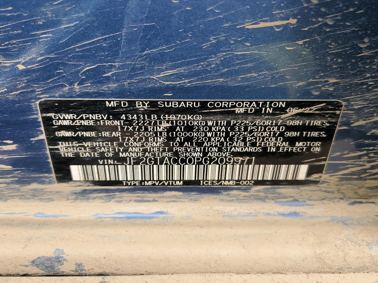 2023 SUBARU CROSSTREK PREMIUM photo 25