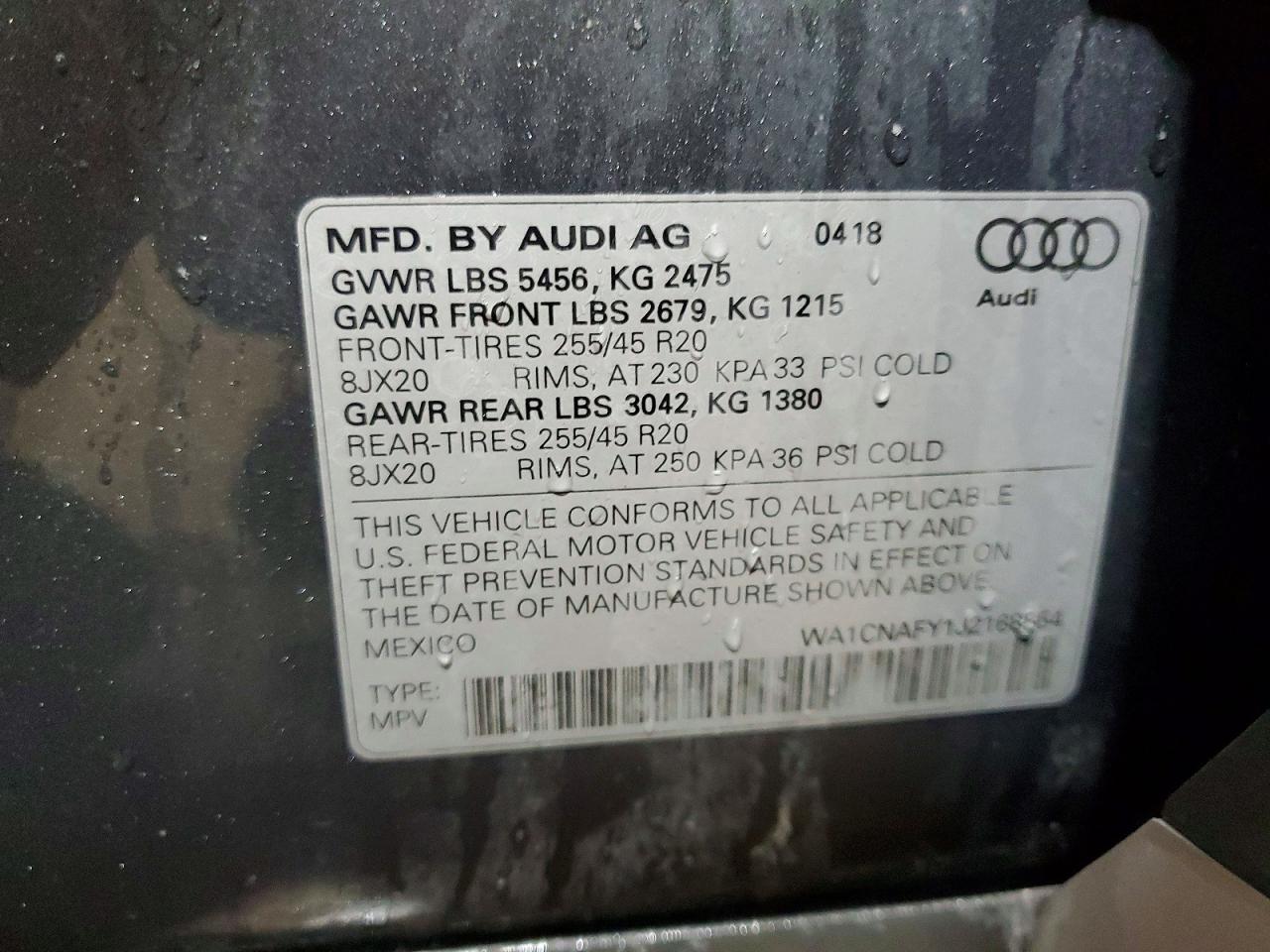 2018 AUDI Q5 PRESTIGE photo 27