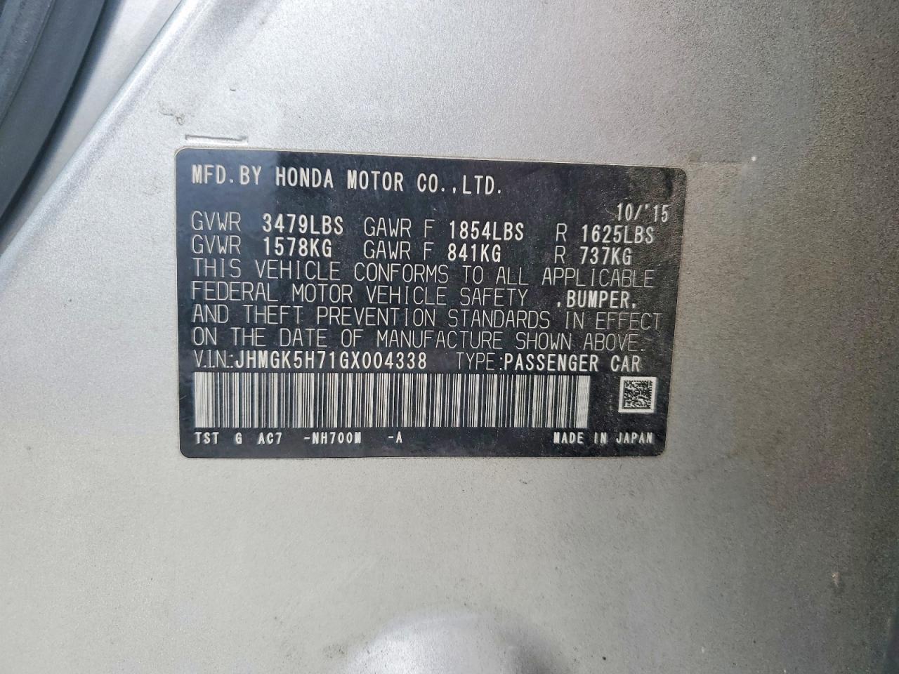 2016 HONDA FIT EX photo 23