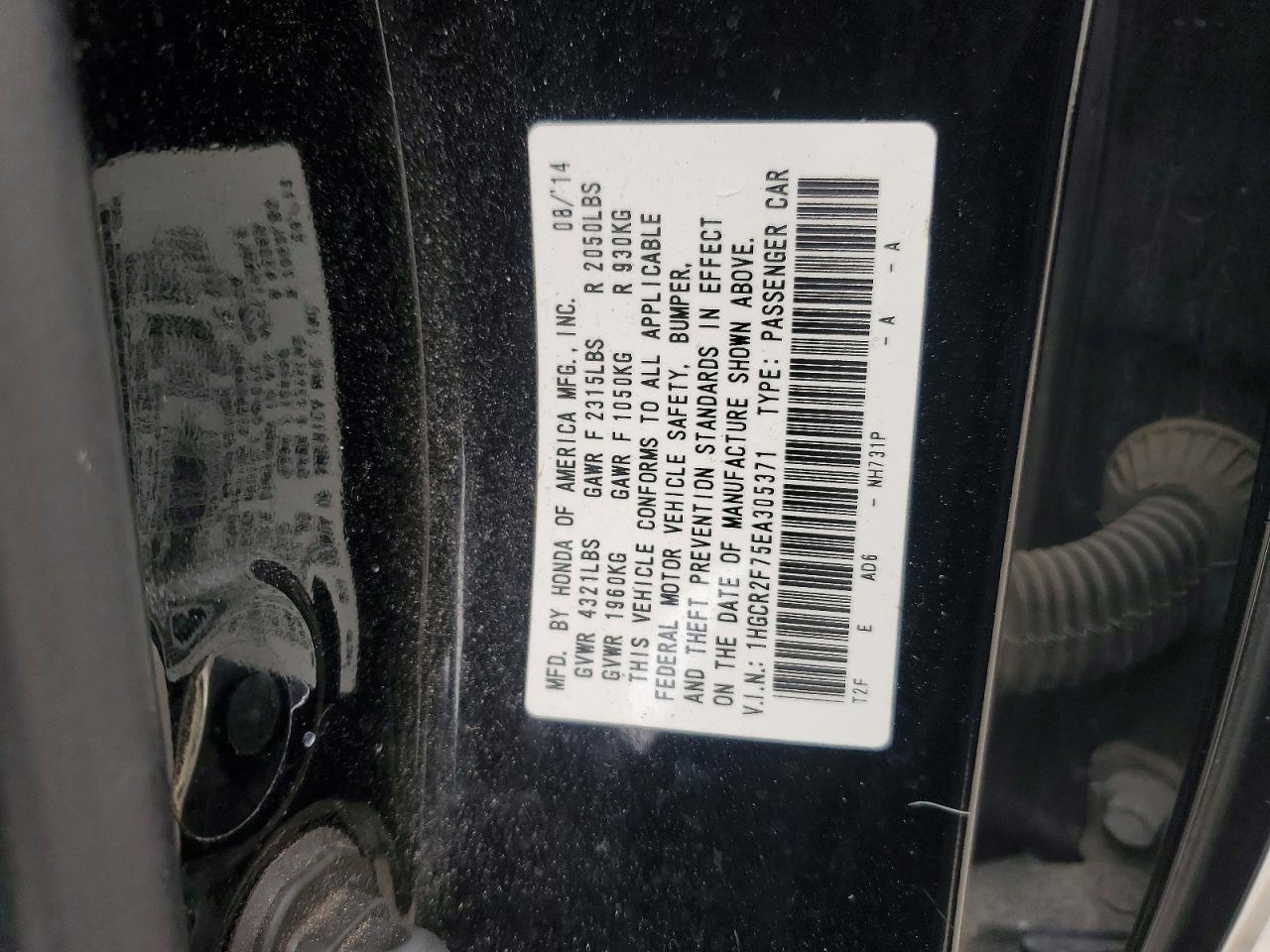 2014 HONDA ACCORD EX photo 34