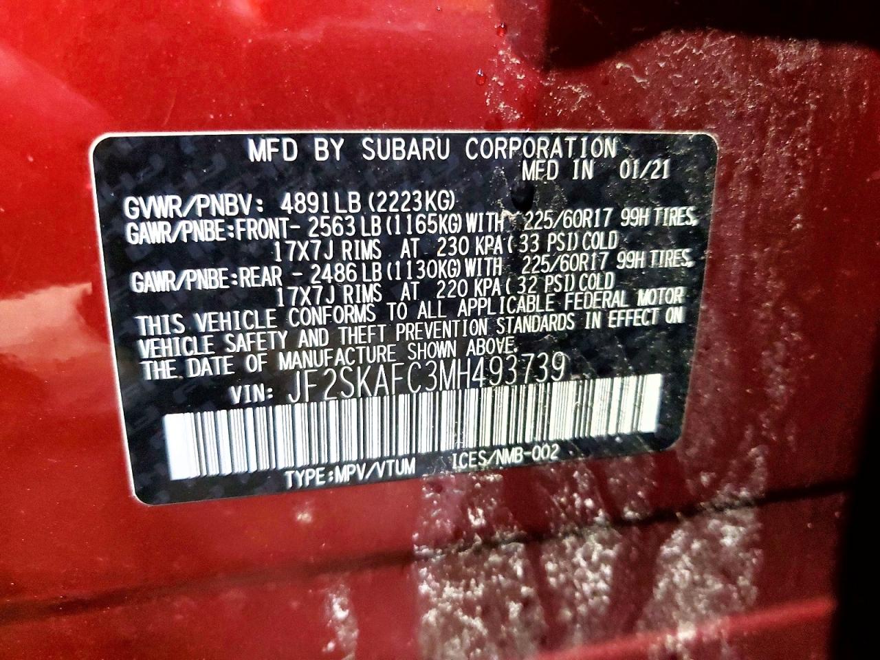 2021 SUBARU FORESTER PREMIUM photo 37