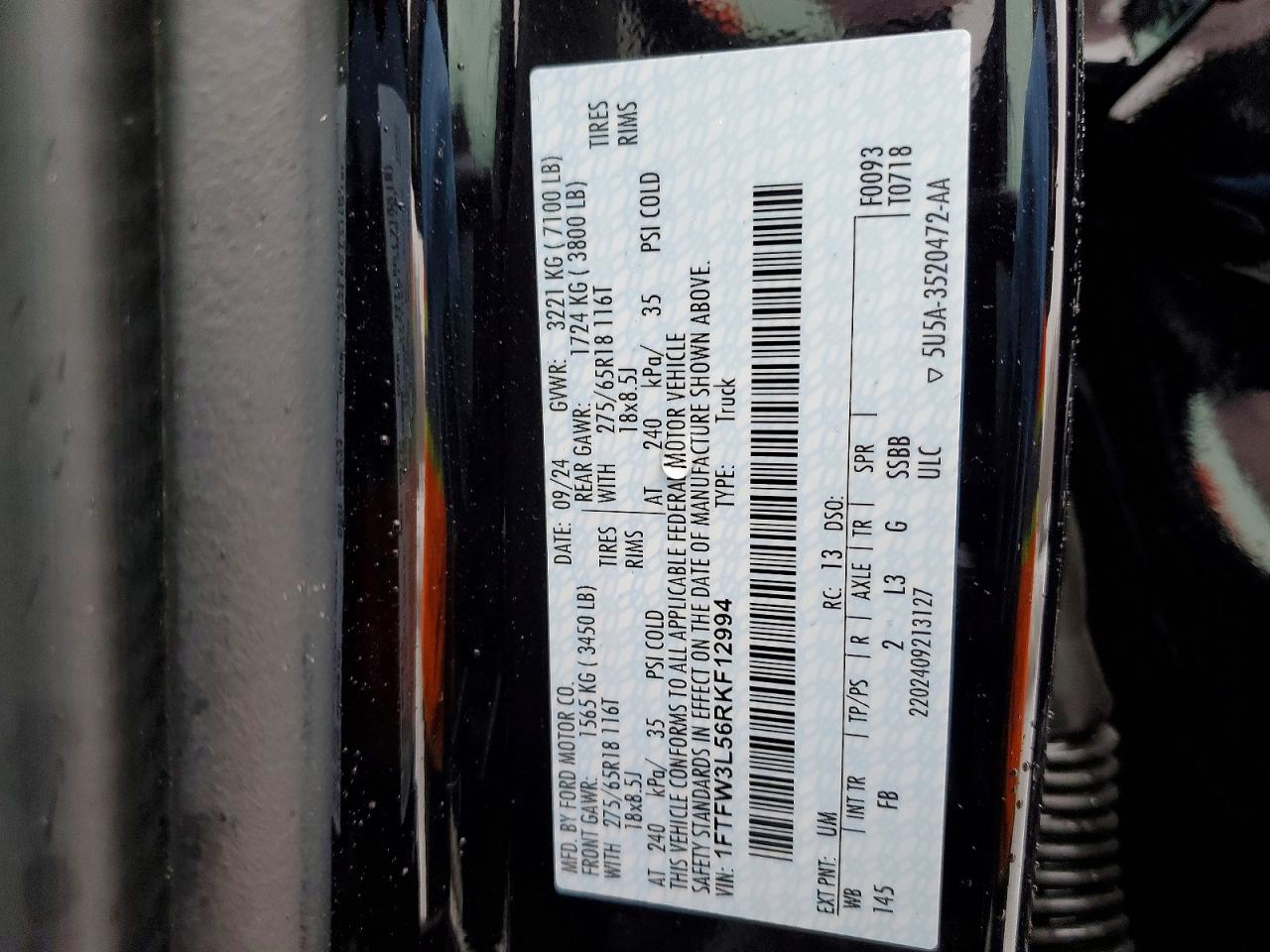 2024 FORD F150 XLT photo 12