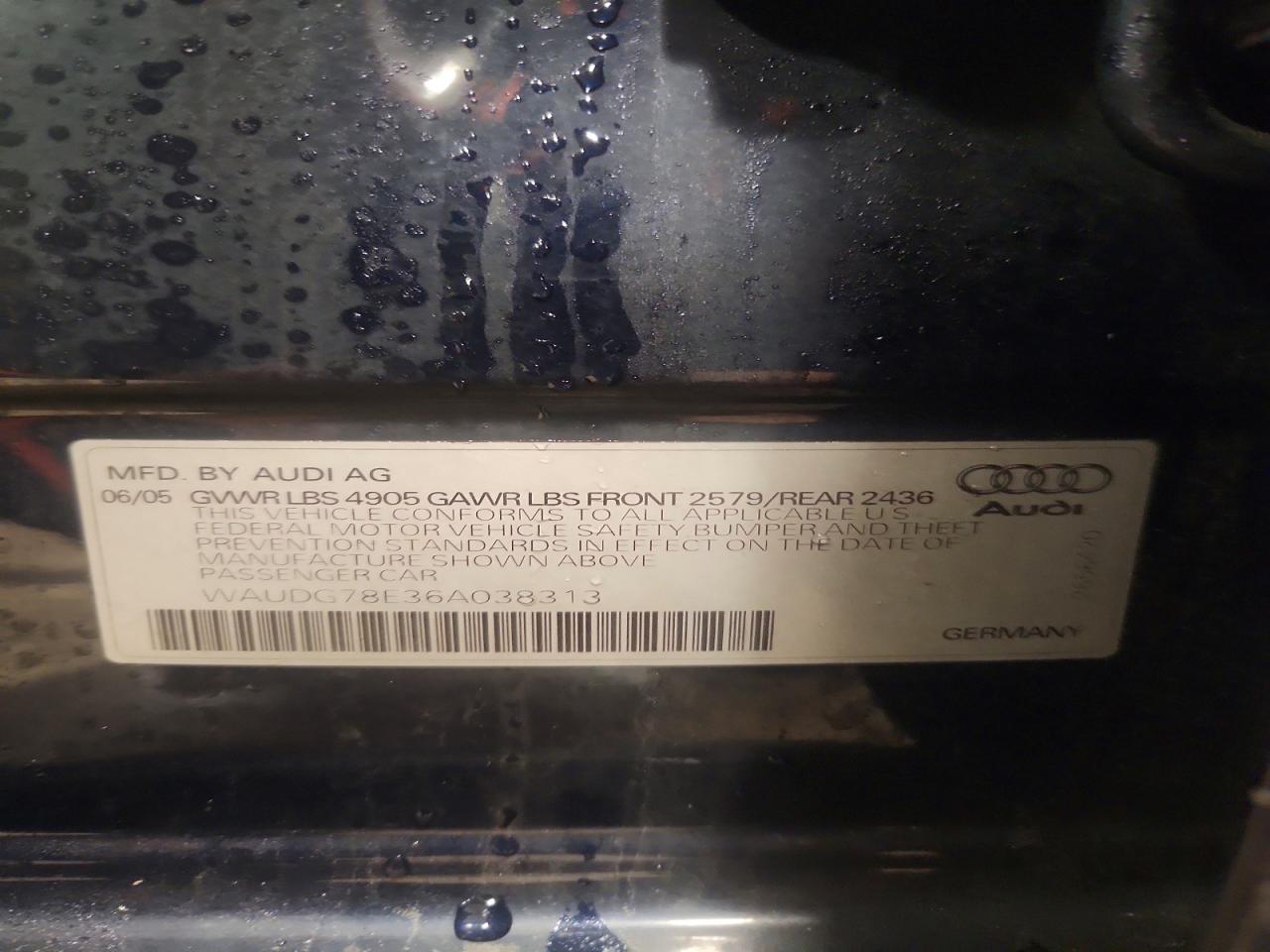 2006 AUDI A4 3.2 QUATTRO photo 23