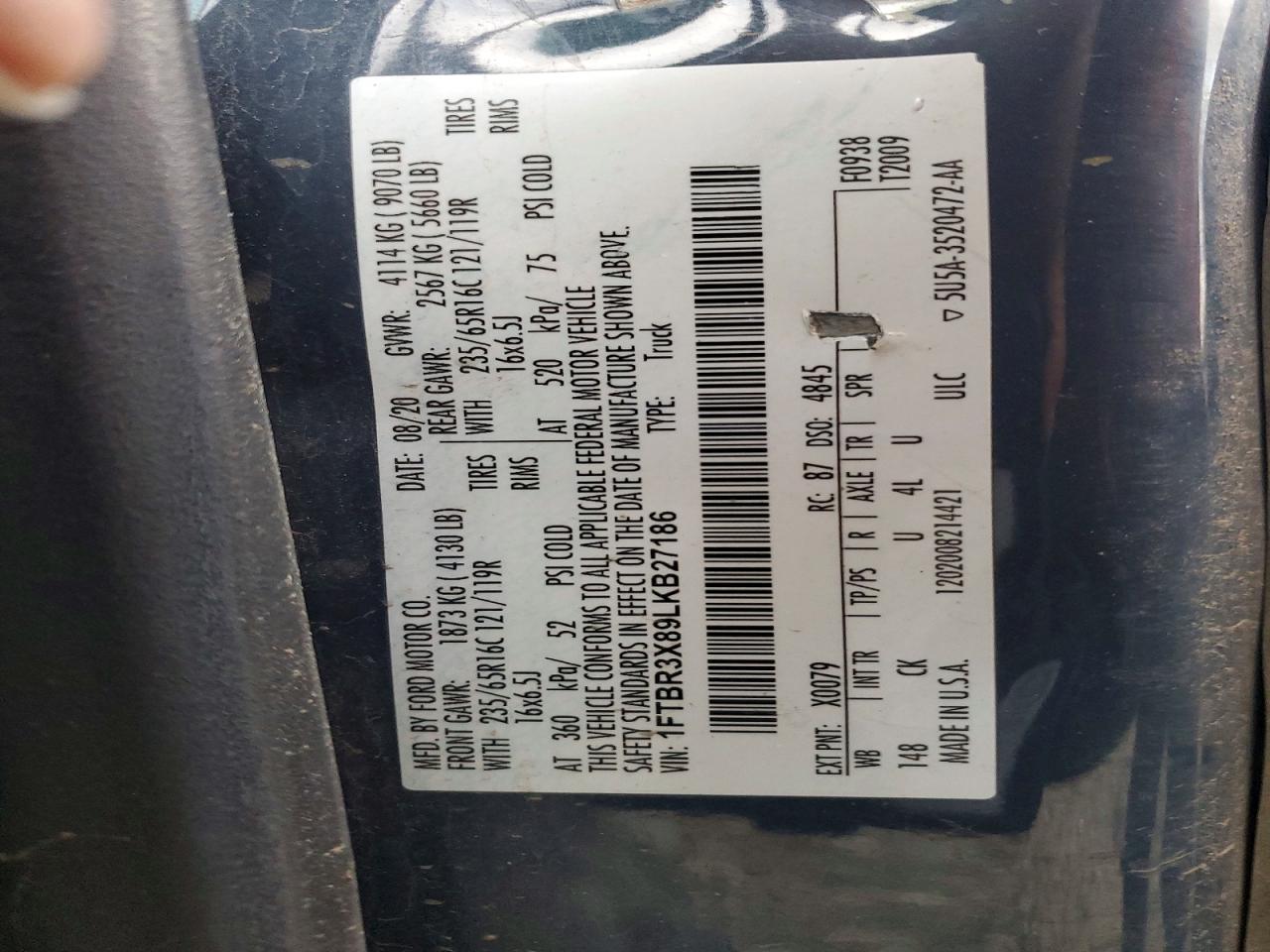 2020 FORD TRANSIT 250 DELIVERY VAN photo 14