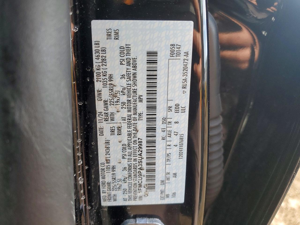 2025 FORD ESCAPE ST LINE ELITE photo 37