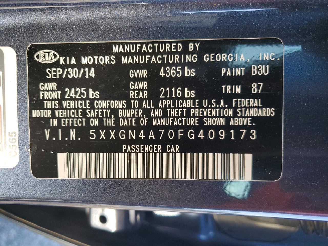 2015 KIA OPTIMA EX photo 12