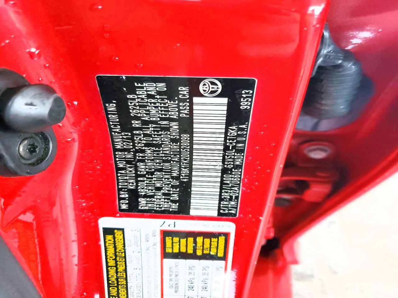 2013 TOYOTA CAMRY XLE V6 photo 23