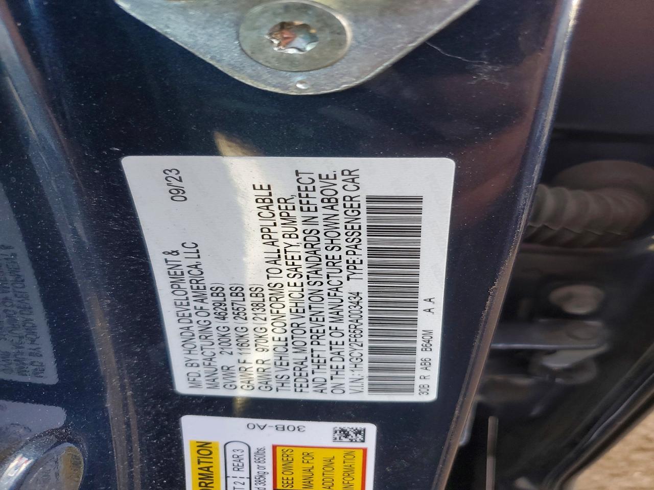 2024 HONDA ACCORD HYBRID EXL photo 22