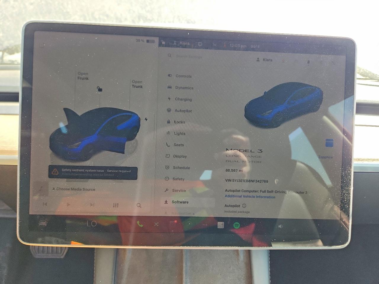 2022 TESLA MODEL 3 photo 9