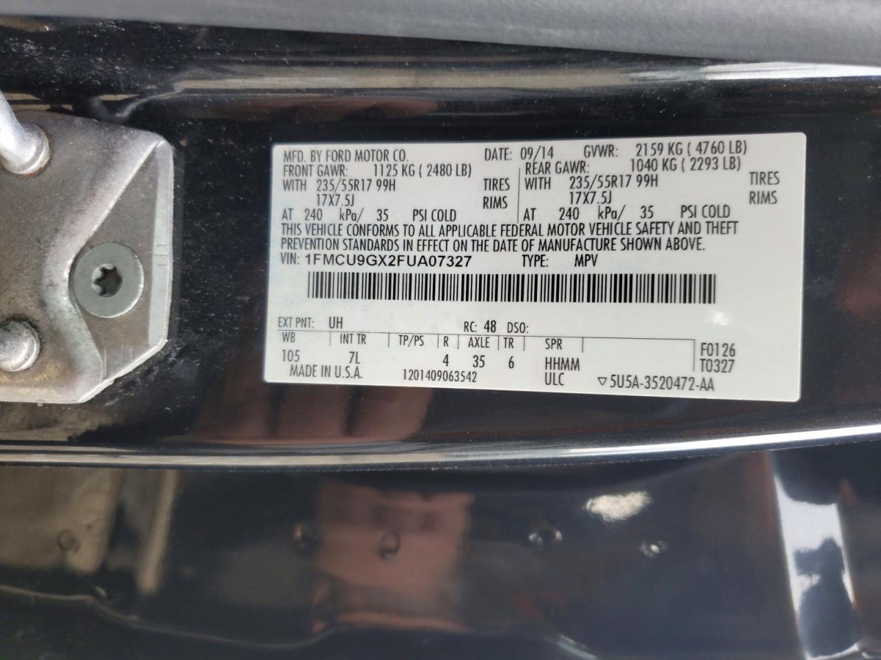 2015 FORD ESCAPE SE photo 23
