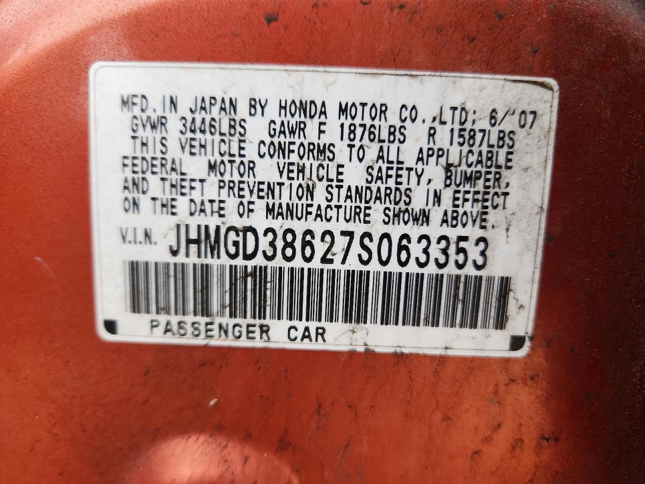 2007 HONDA FIT S photo 23