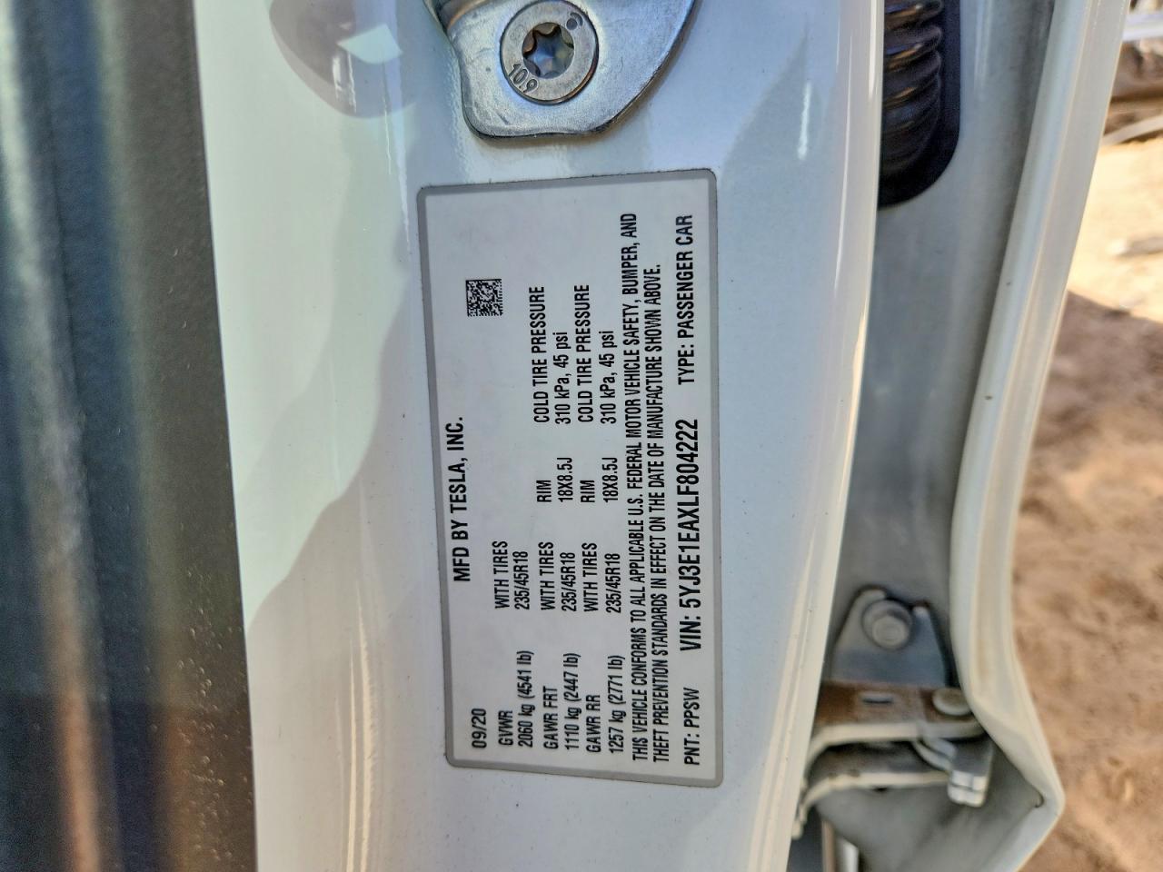 2020 TESLA MODEL 3 photo 23