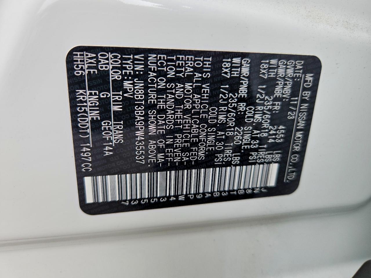 2023 NISSAN ROGUE SV photo 37