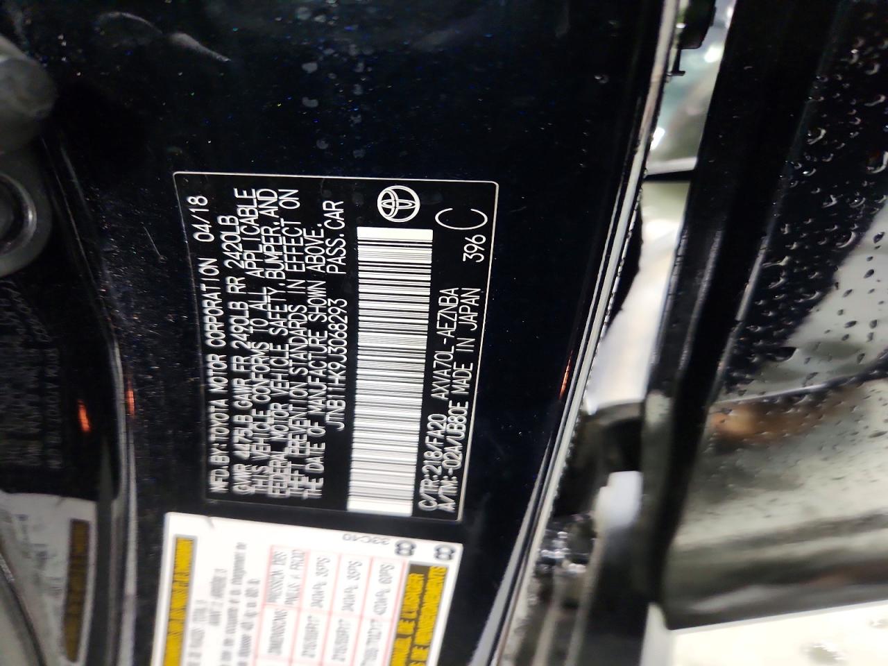 2018 TOYOTA CAMRY LE photo 13