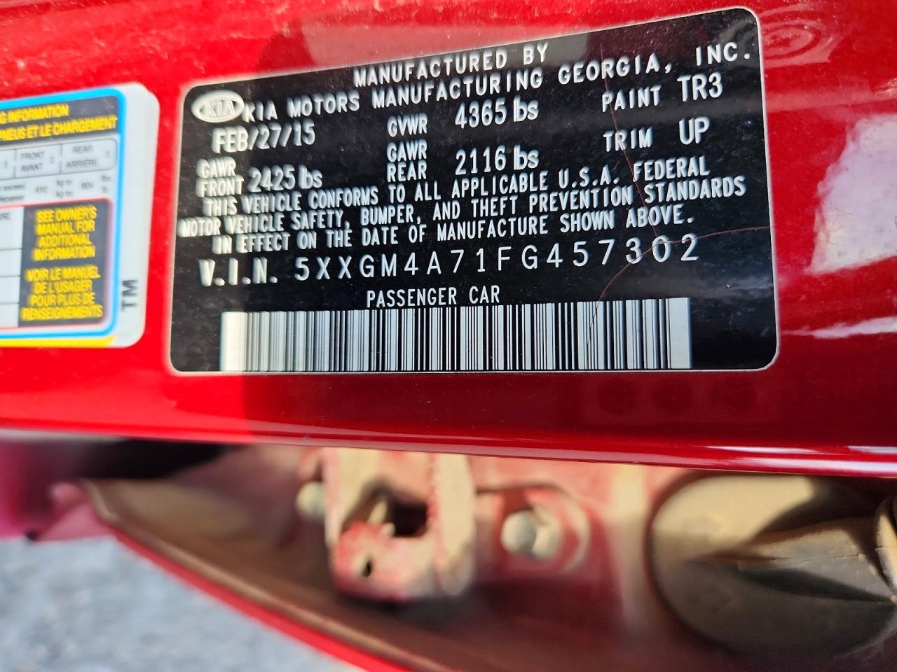 2015 KIA OPTIMA LX photo 12