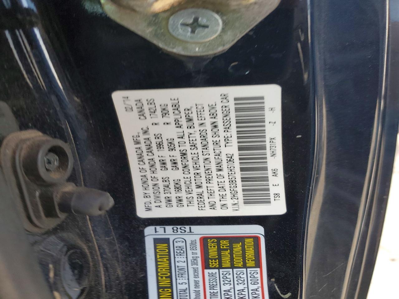 2014 HONDA CIVIC LX photo 13