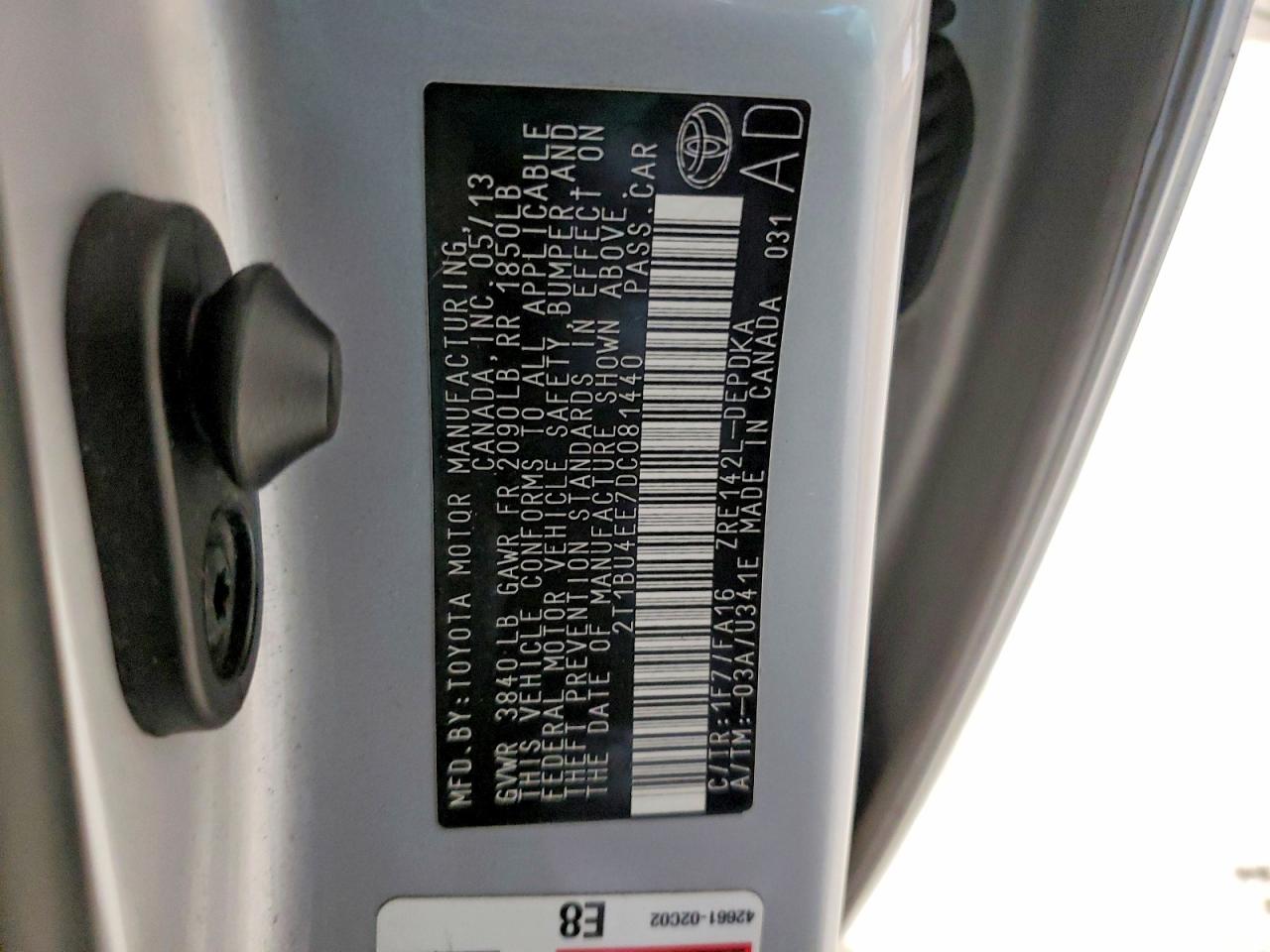 2013 TOYOTA COROLLA L photo 34