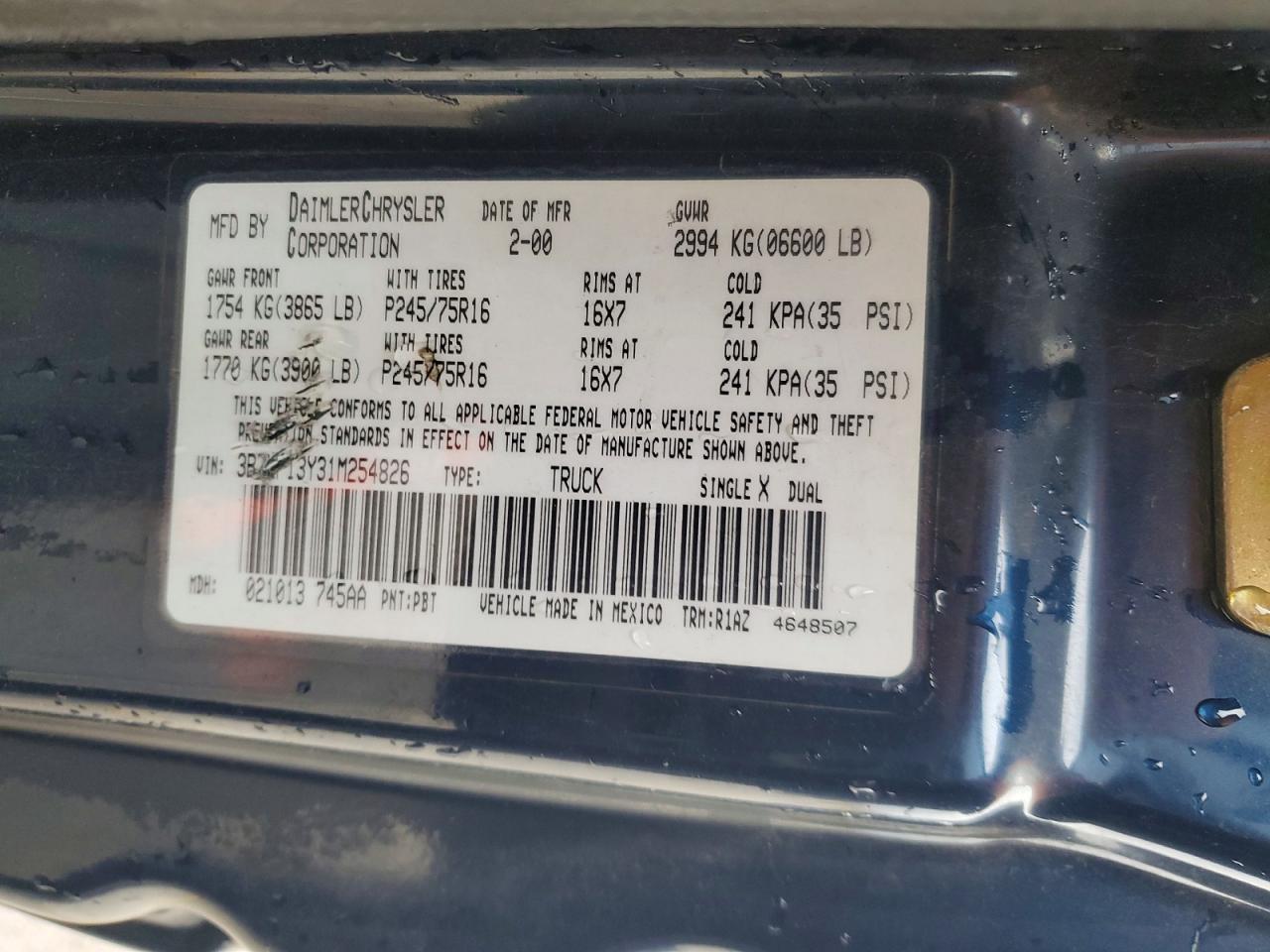 2001 DODGE RAM 1500 photo 25