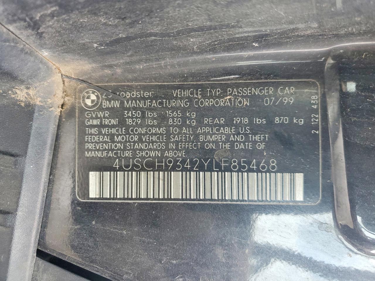 2000 BMW Z3 2.3 photo 12