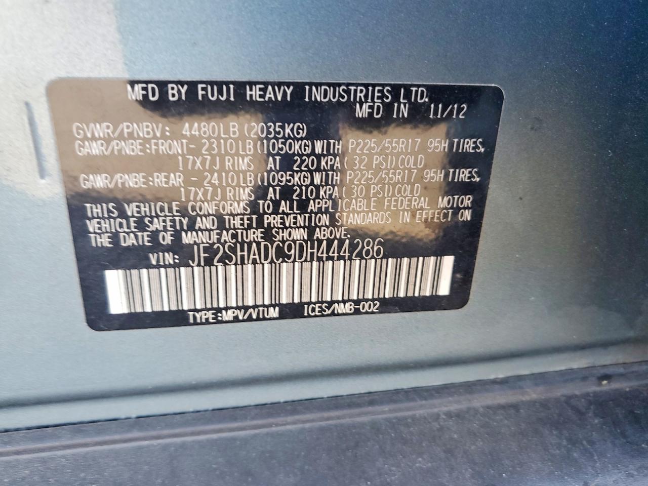 2013 SUBARU FORESTER 2.5X PREMIUM photo 14