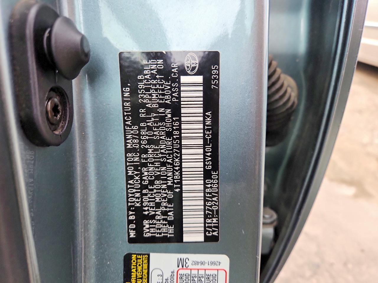 2007 TOYOTA CAMRY LE V6 photo 34