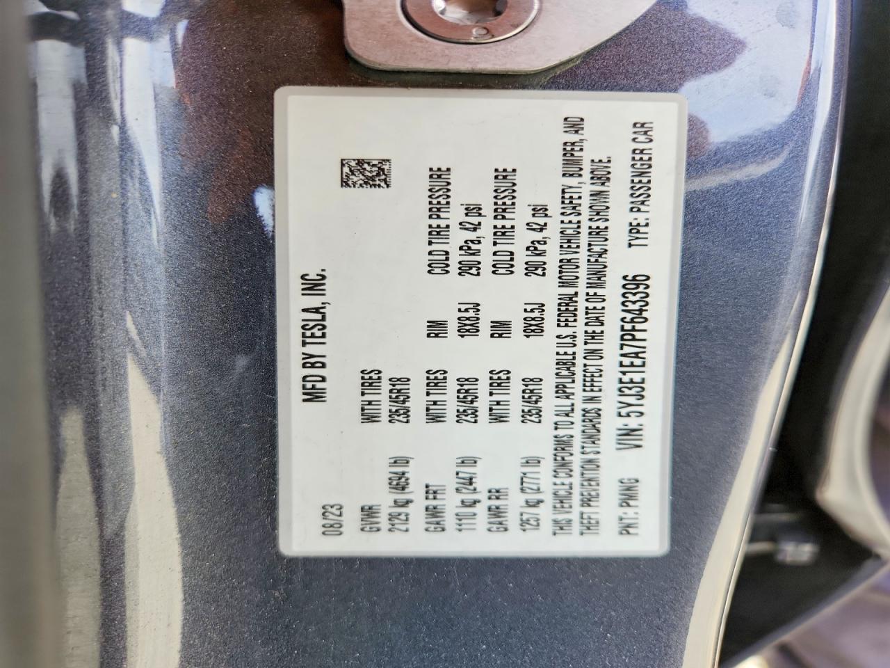 2023 TESLA MODEL 3 photo 25