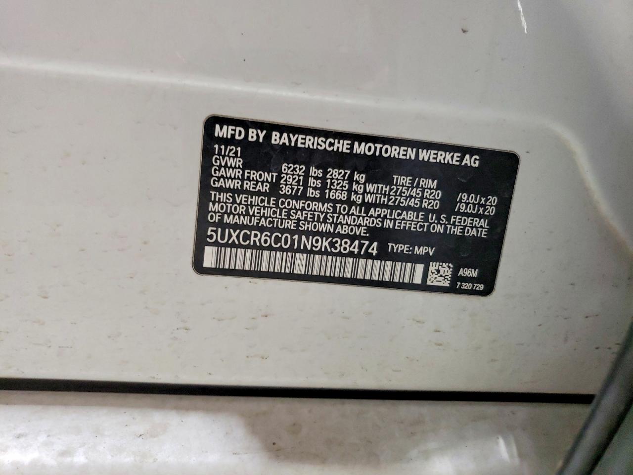 2022 BMW X5 XDRIVE40I photo 13
