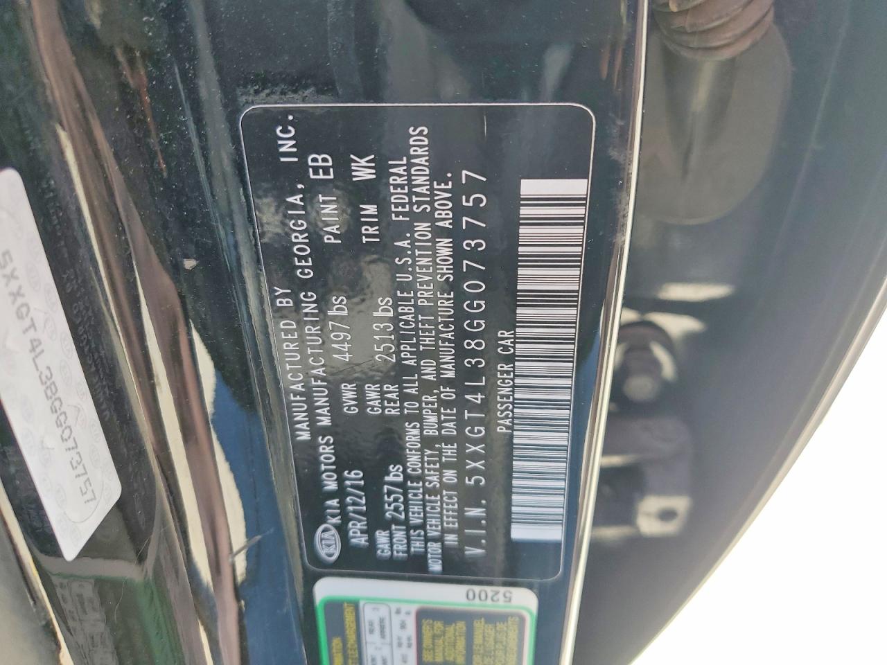 2016 KIA OPTIMA LX photo 12