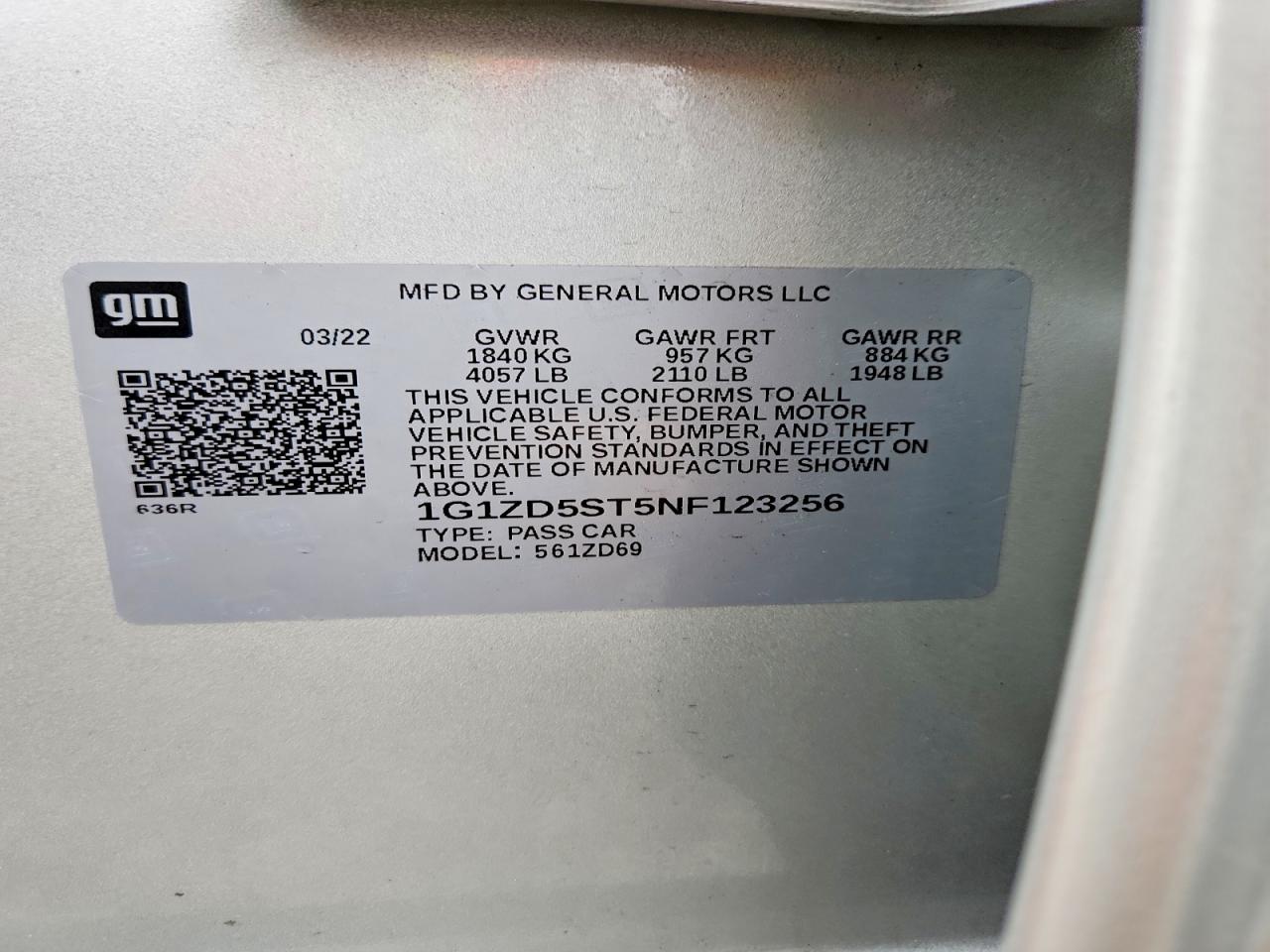2022 CHEVROLET MALIBU LT photo 13