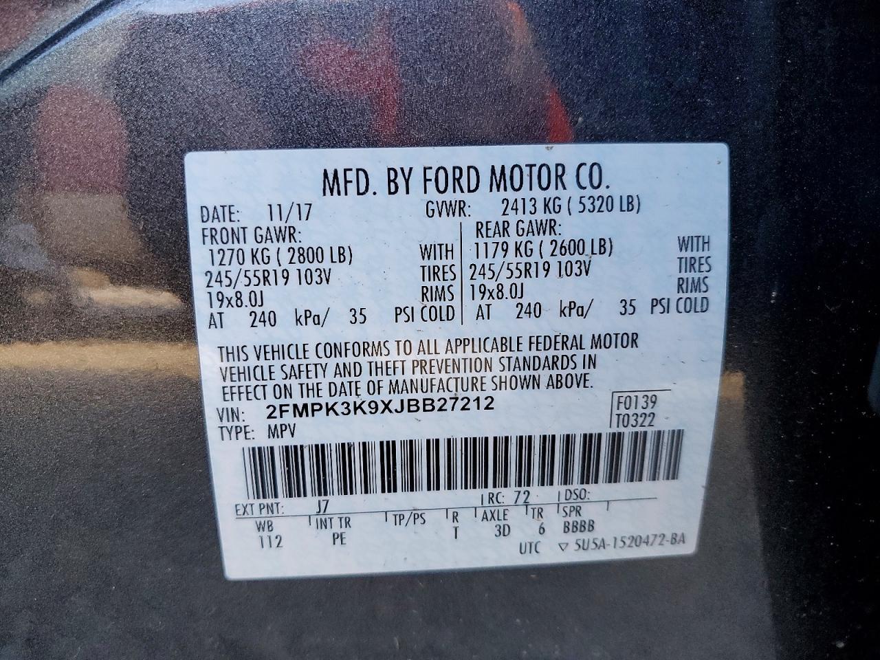2018 FORD EDGE TITANIUM photo 37