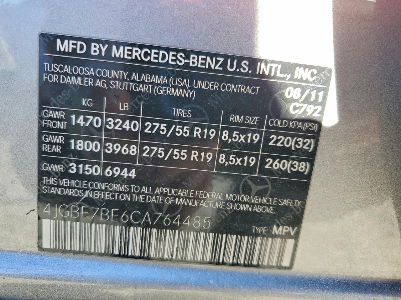2012 MERCEDES-BENZ GL 450 4MATIC photo 25