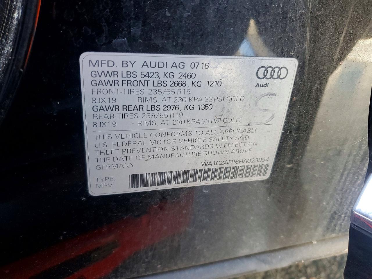 2017 AUDI Q5 PREMIUM photo 27