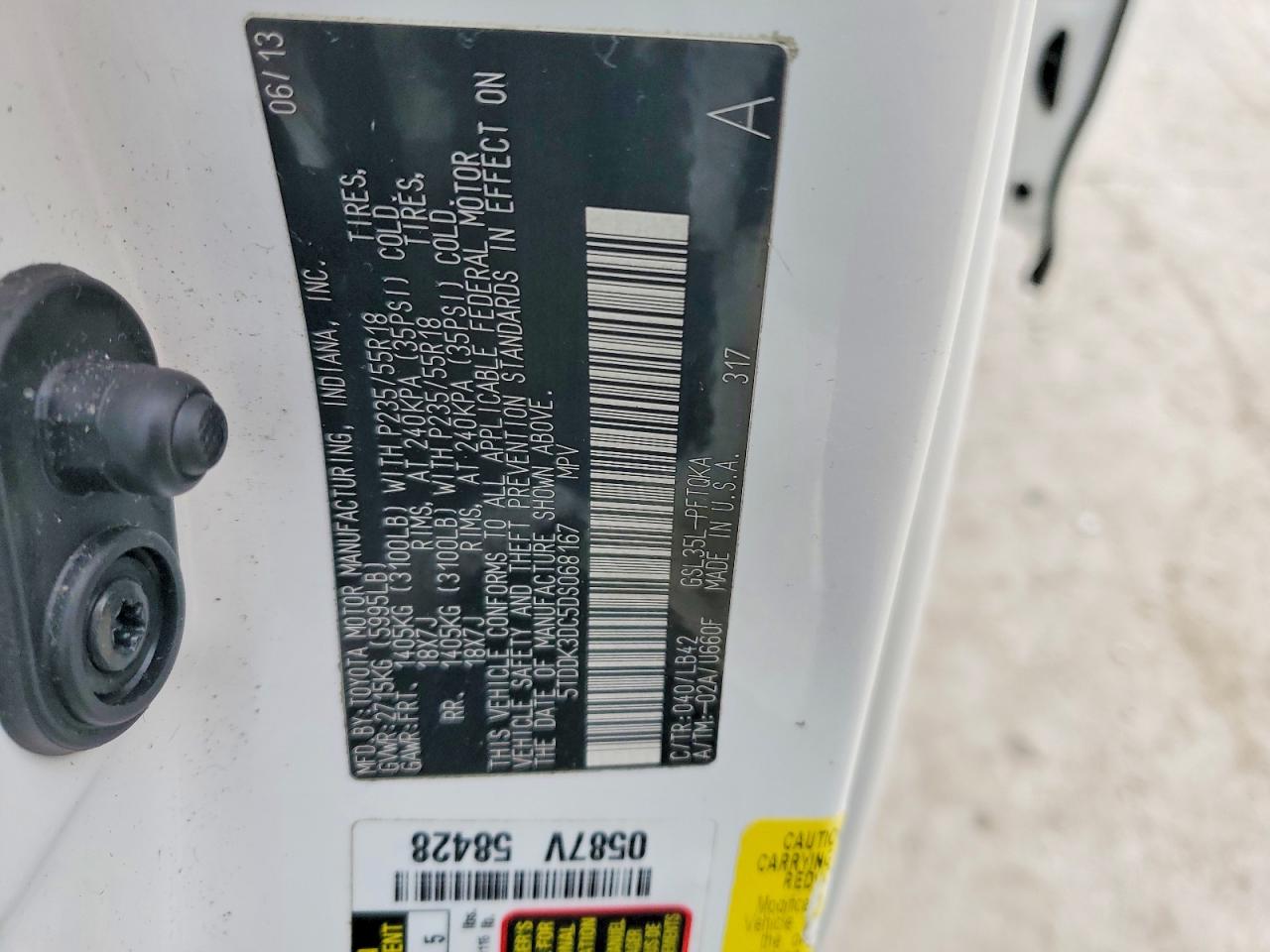 2013 TOYOTA SIENNA XLE 7-PASSENGER photo 13