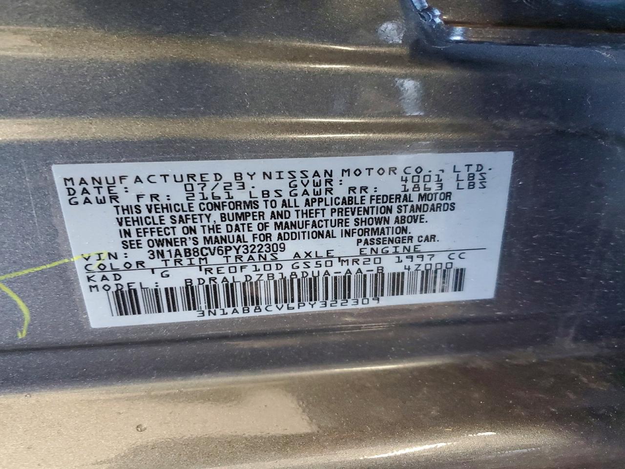 2023 NISSAN SENTRA SV photo 13