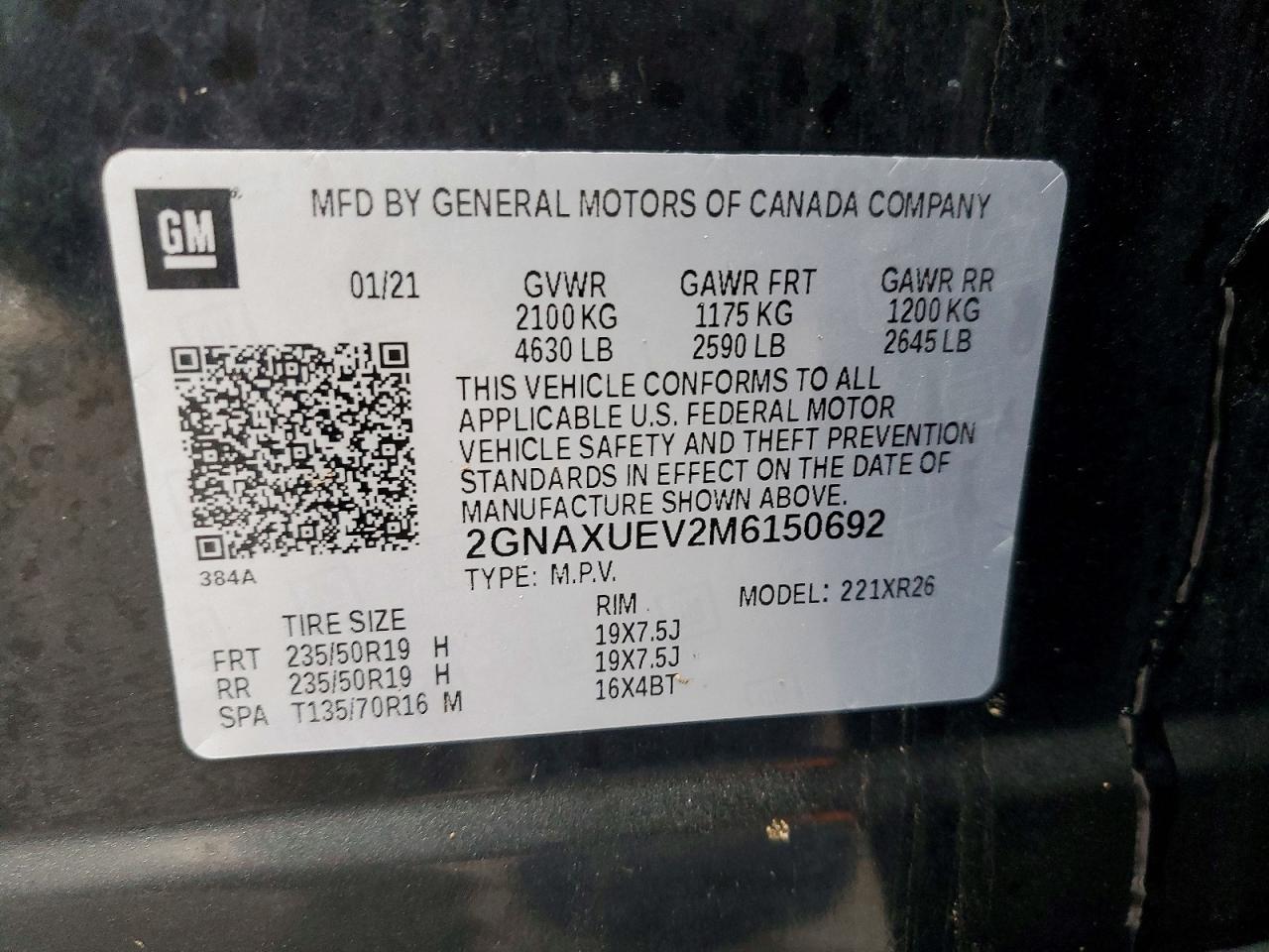 2021 CHEVROLET EQUINOX LT photo 25