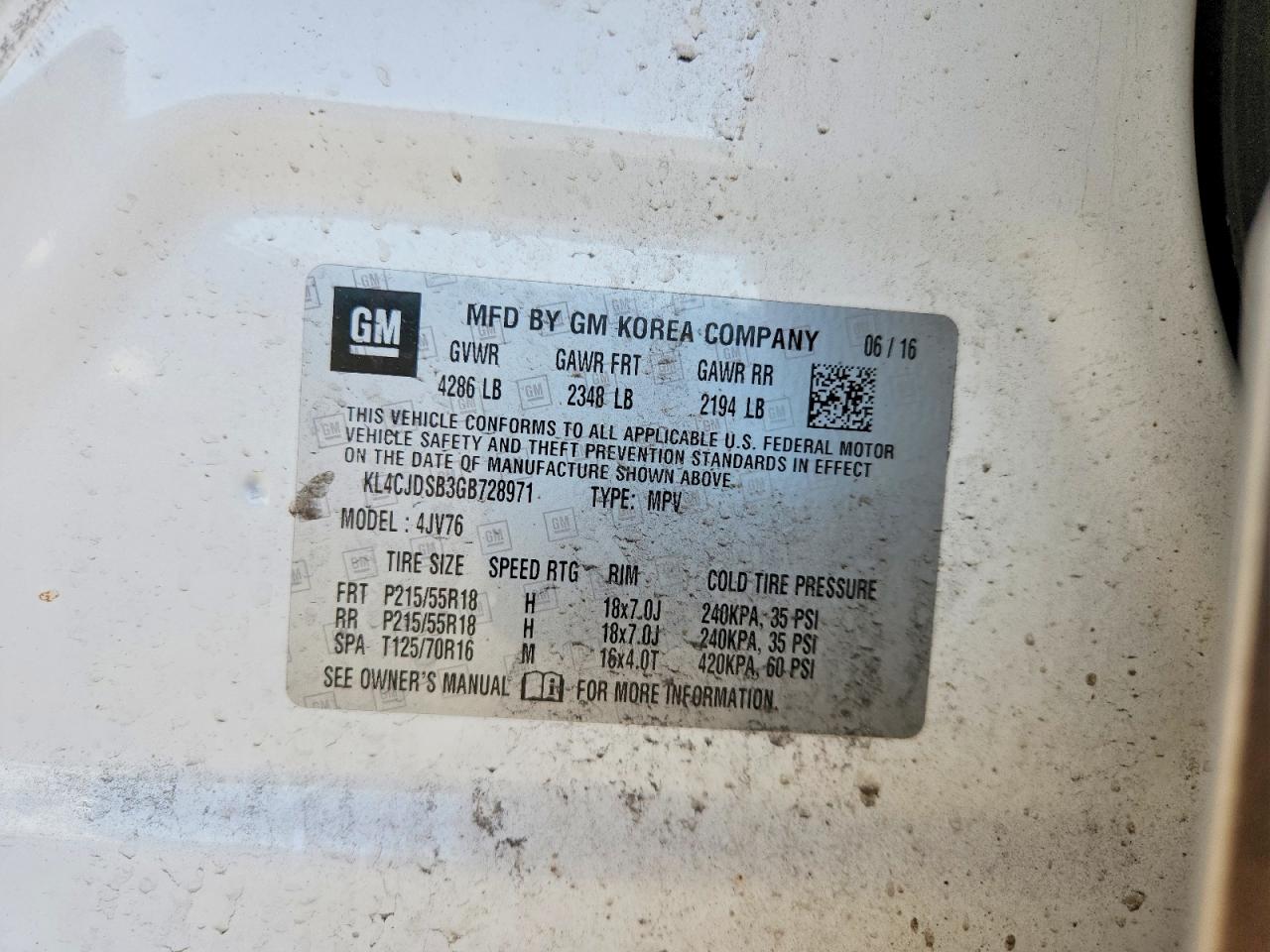 2016 BUICK ENCORE PREMIUM photo 13