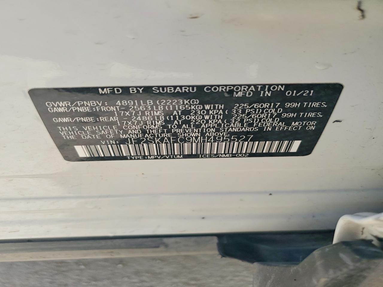 2021 SUBARU FORESTER PREMIUM photo 12