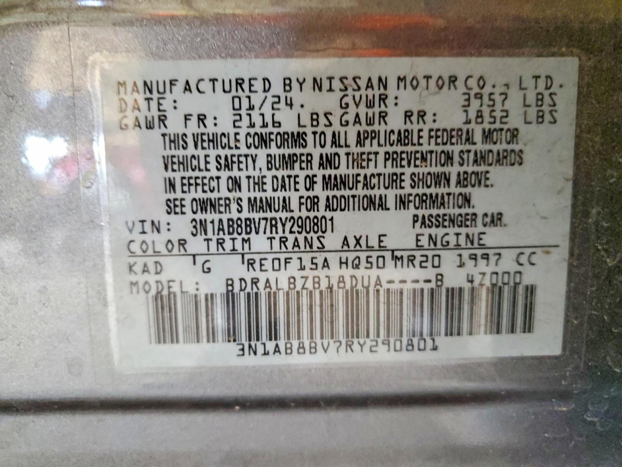 2024 NISSAN SENTRA S photo 12