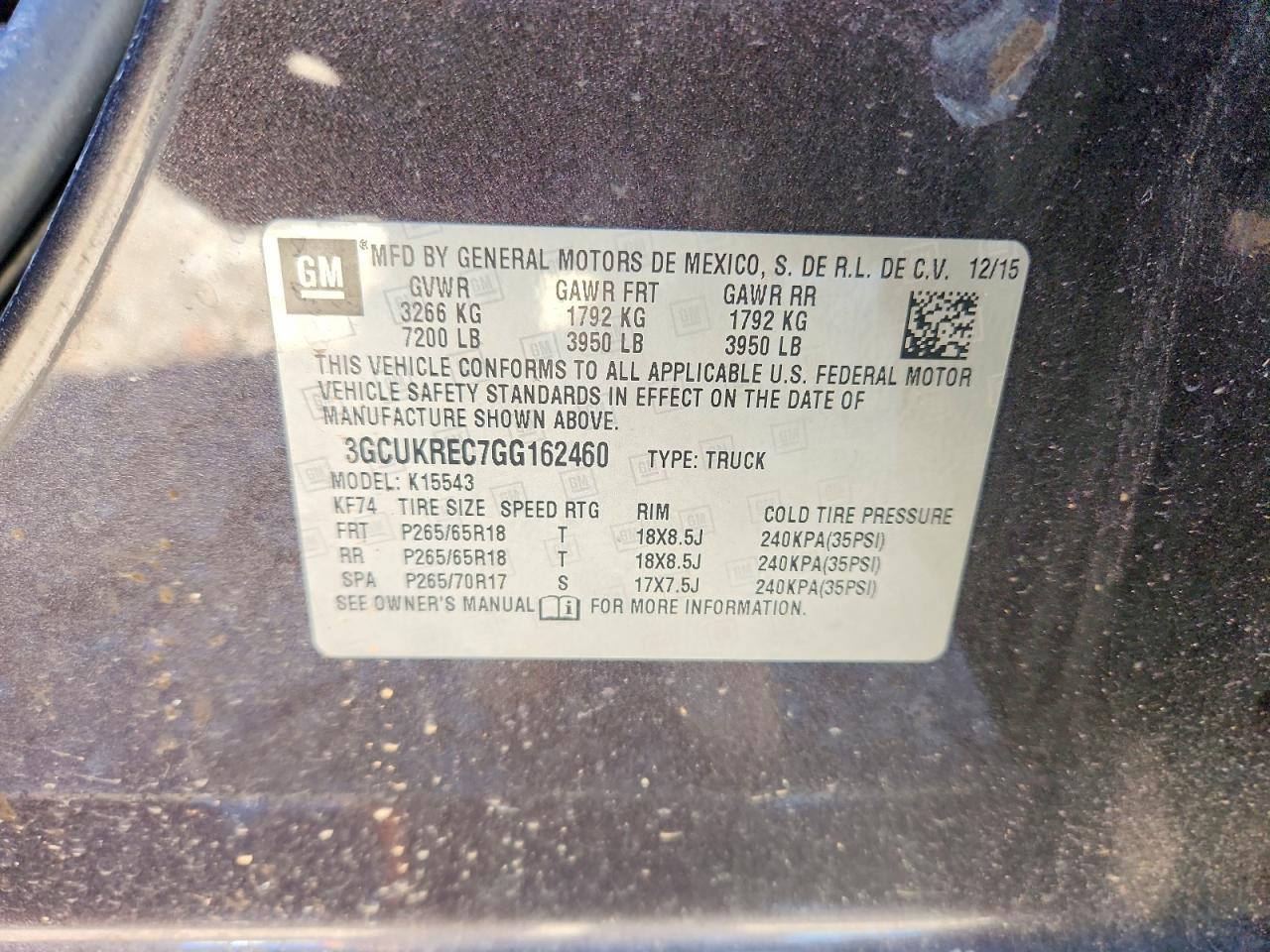 2016 CHEVROLET SILVERADO K1500 LT photo 12