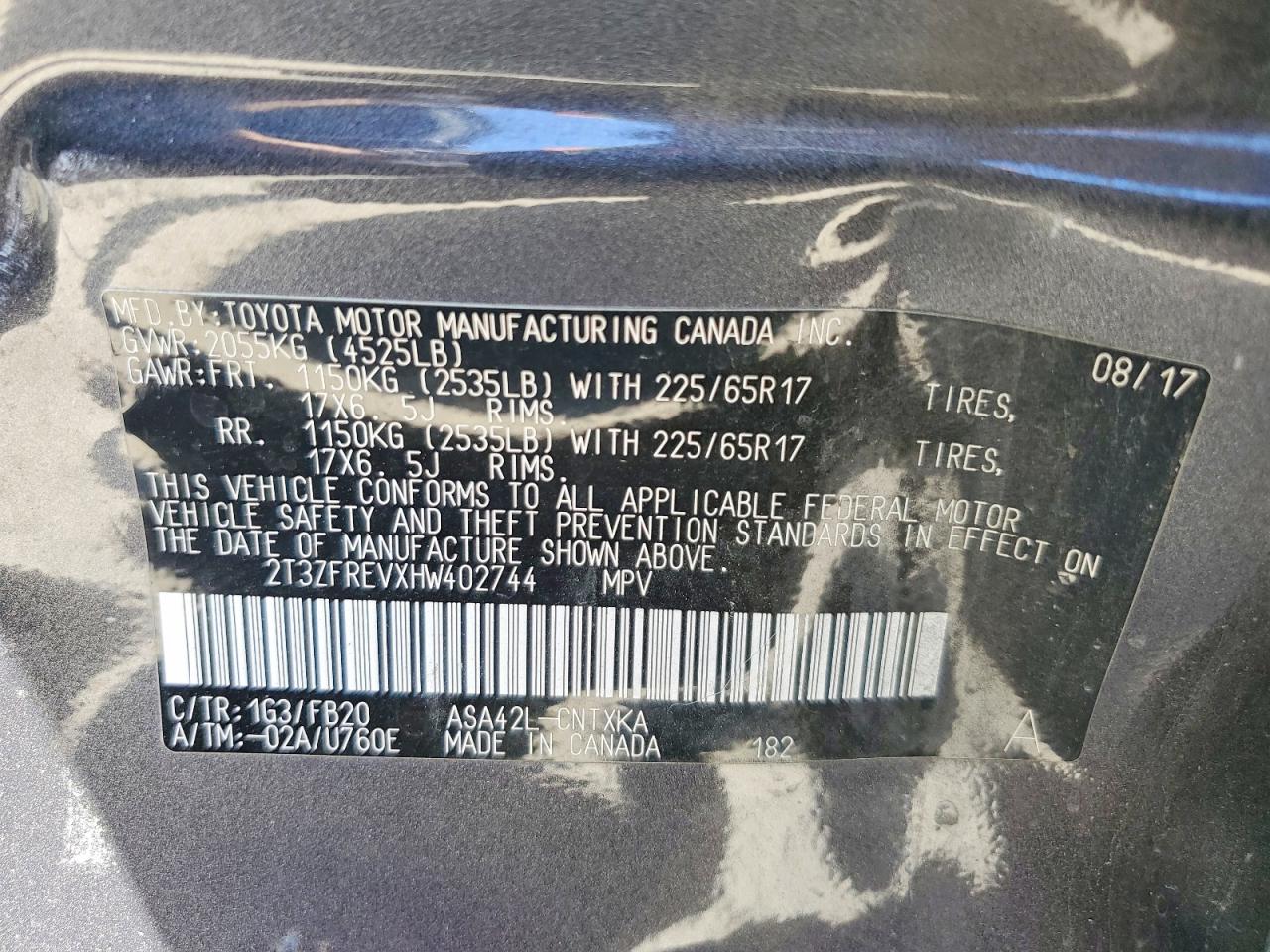2017 TOYOTA RAV4 LE photo 13
