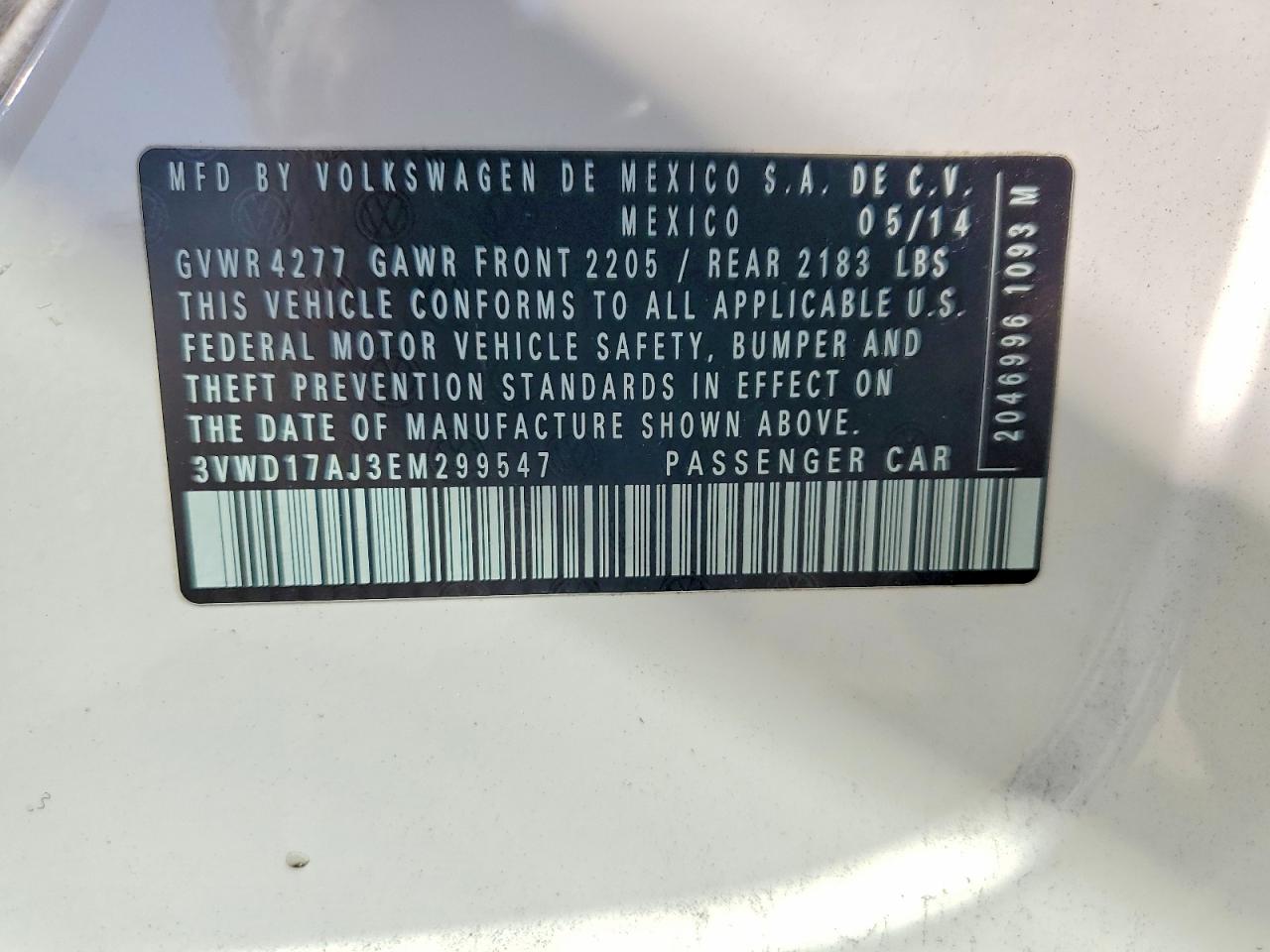2014 VOLKSWAGEN JETTA SE photo 12
