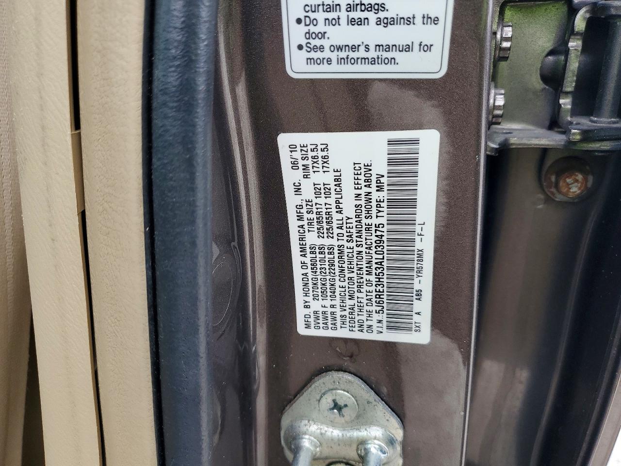 2010 HONDA CR-V EX photo 25