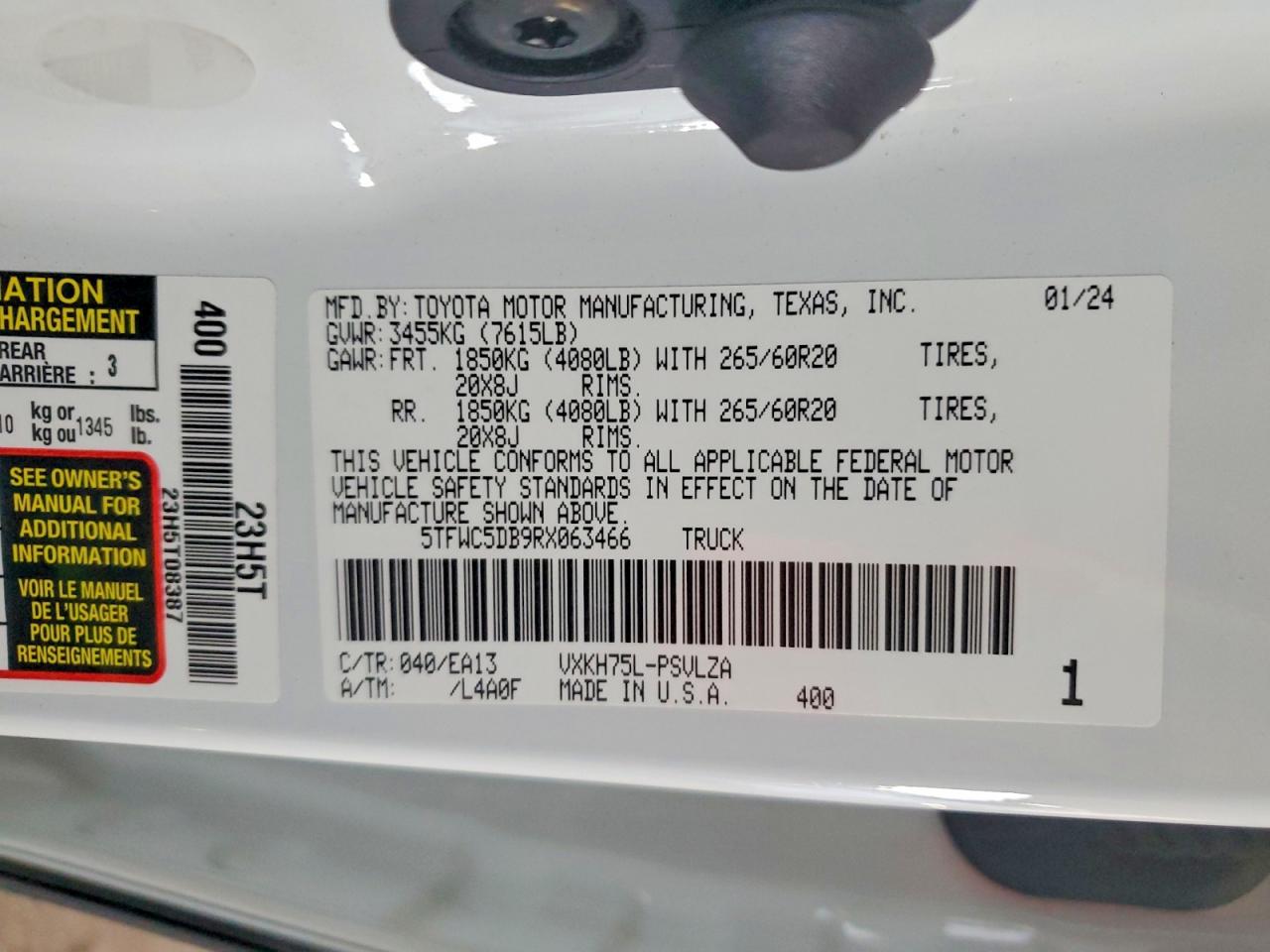 2024 TOYOTA TUNDRA LIMITED HV photo 12