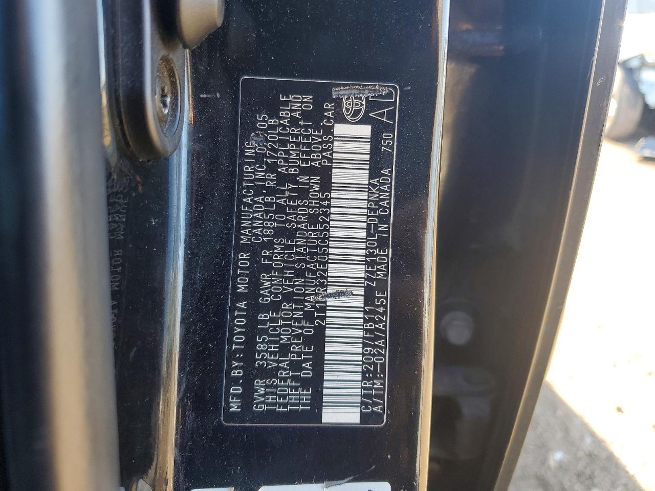 2005 TOYOTA COROLLA LE photo 23