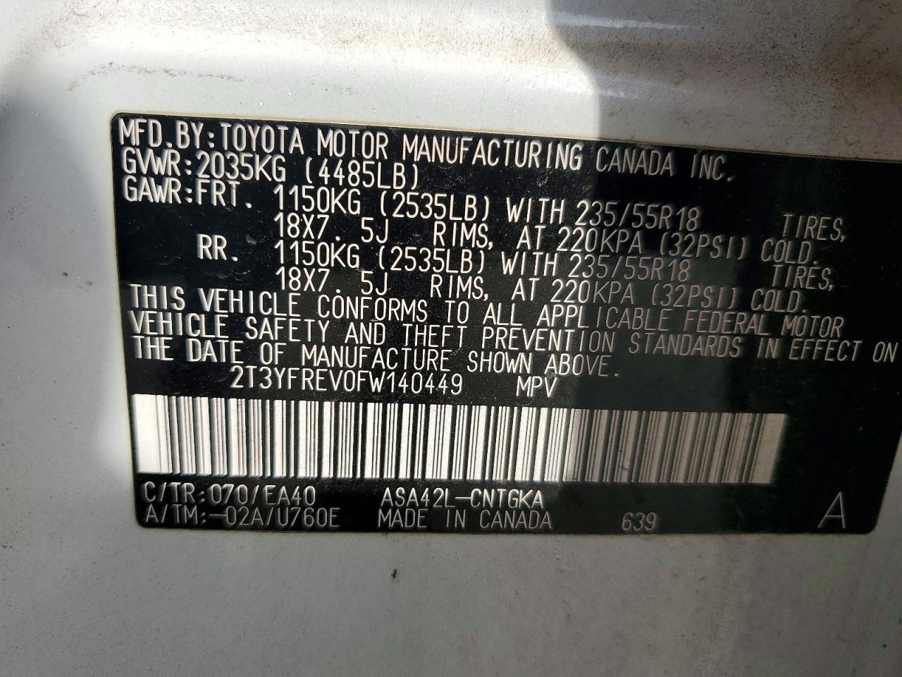 2015 TOYOTA RAV4 LIMITED photo 27