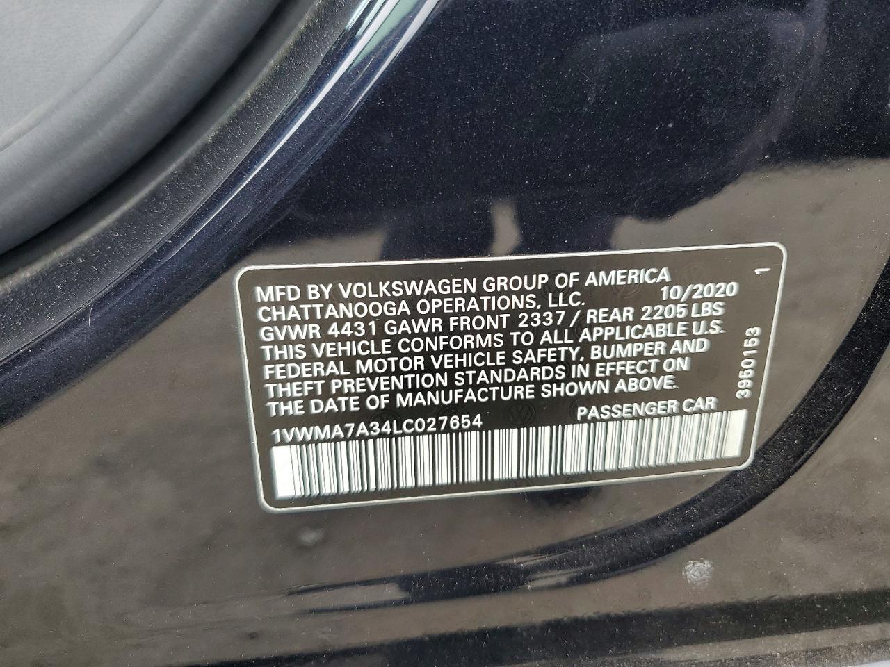 2020 VOLKSWAGEN PASSAT R-LINE photo 23