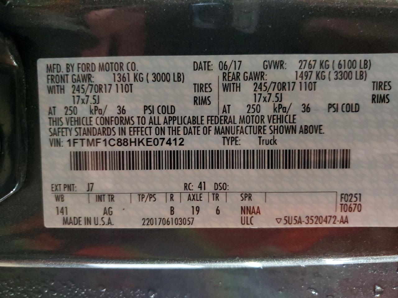 2017 FORD F150 photo 12