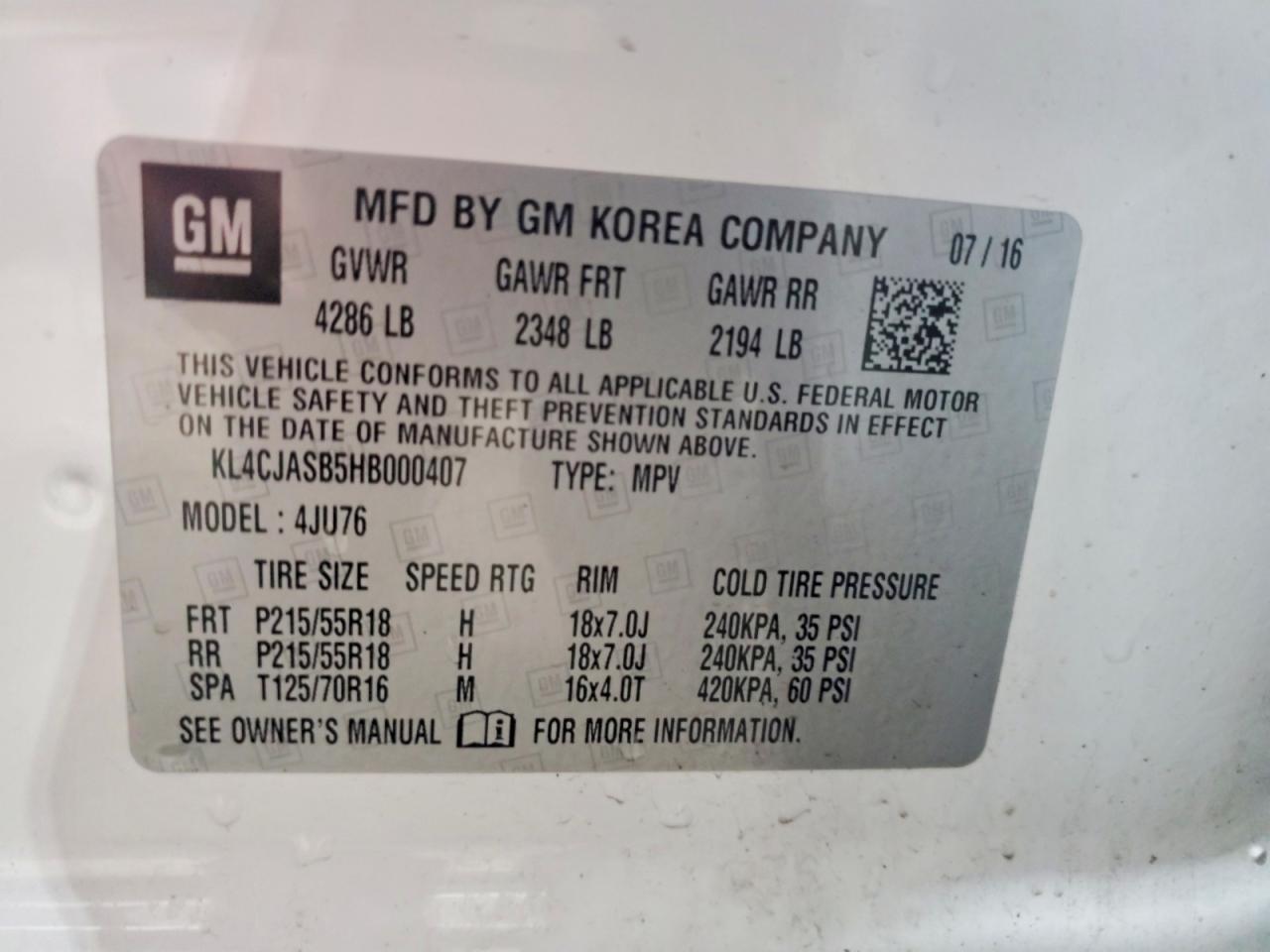 2017 BUICK ENCORE PREFERRED photo 25